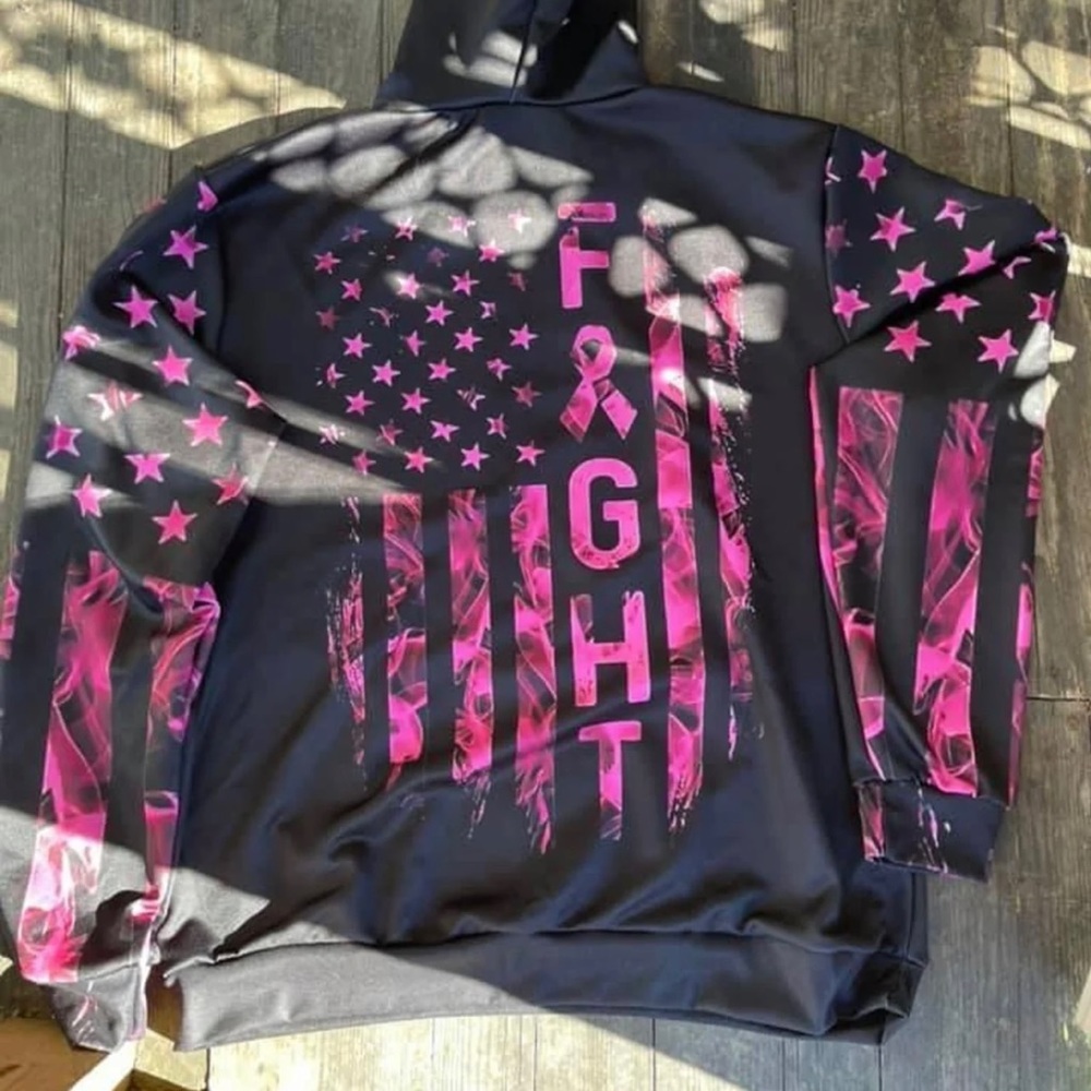 Breast Cancer Fright Flag Hoodie